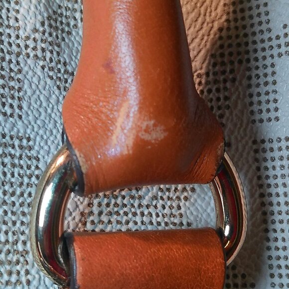 Michael Kors HAMILTON East West Tote Shoulder Bag VANILLA Canvas & Leather Used - Picture 15 of 16